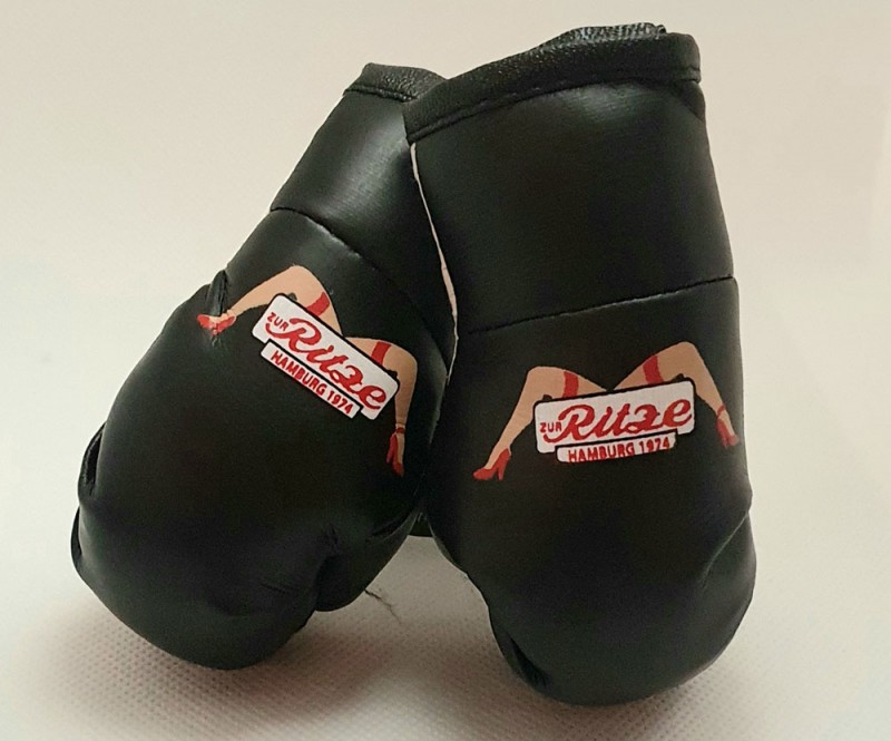 Boxhandschuh-Anhänger "Ritze Beine" Quer - klein