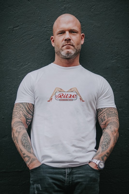T-Shirt Standard "Zur Ritze Hamburg" in weiß
