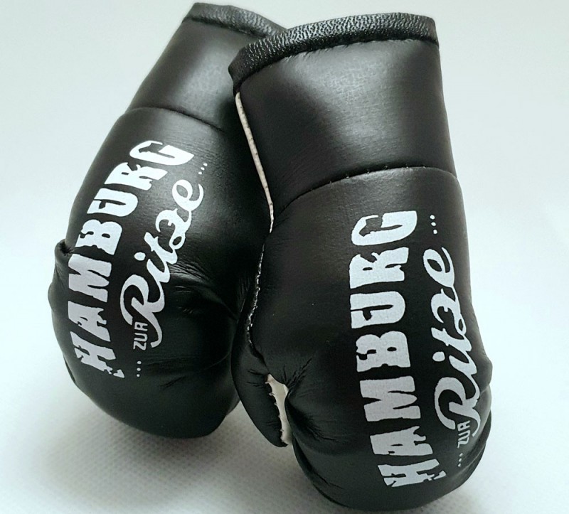 Boxhandschuh-Anhänger "Hamburg Zur Ritze" Schriftzug - klein